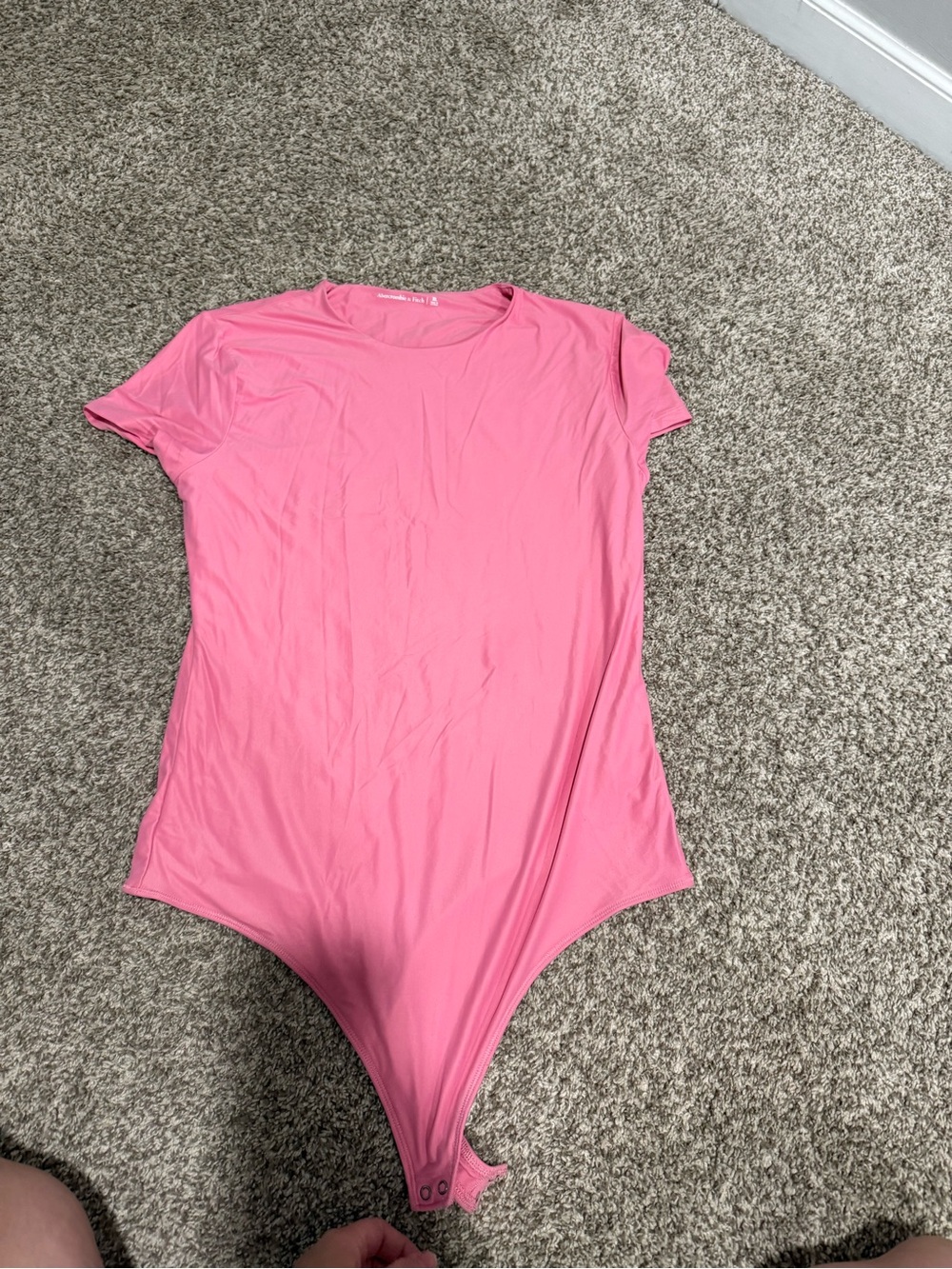 Abercrombie & Fitch Pink Short-Sleeve Bodysuit